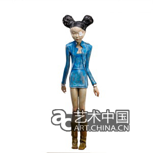 向京 Xiang Jing 米少女 Minnie Girl 玻璃鋼著色 Painted on fiberglass 73 x 24 x 20 cm 2010