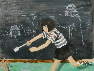 Zhu Hui,Pre-class game, Oil on Canvas, 120x150 cm 2008 朱慧 課前游戲 布面油畫 120×150 cm 2008 